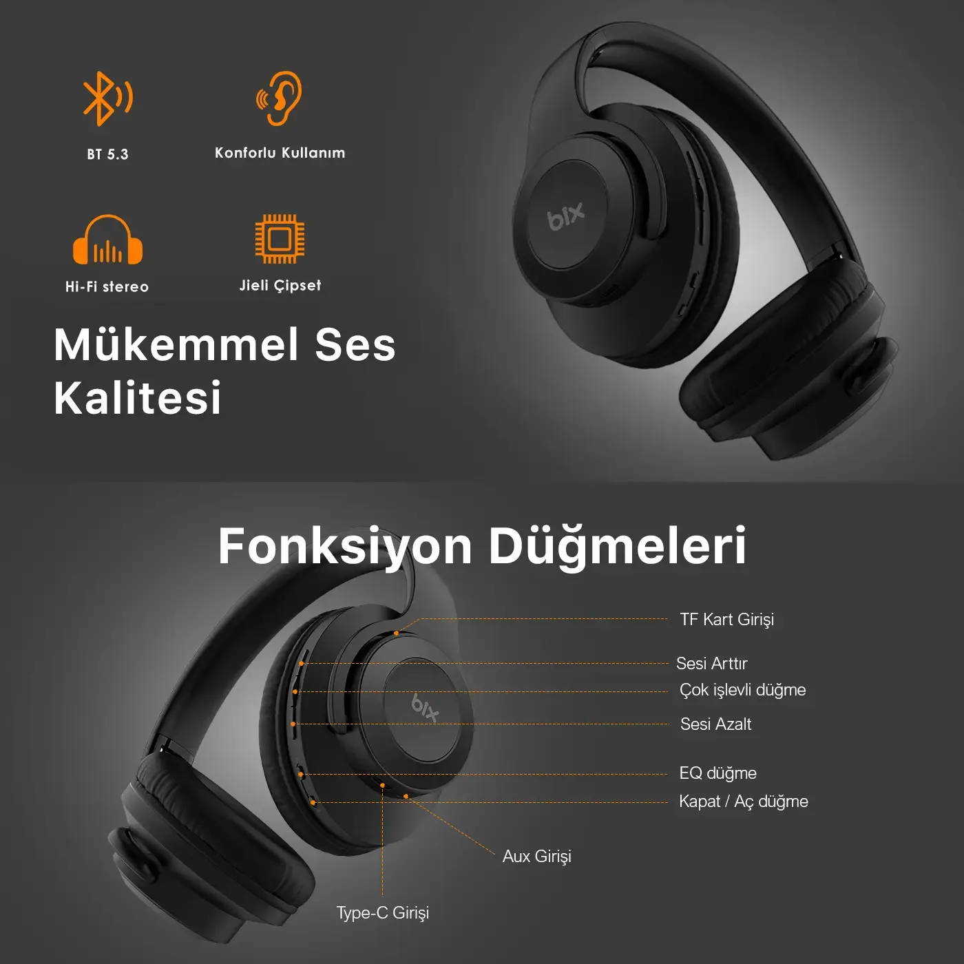 Soundcraft BH2 Katlanabilir Hoparlör Kulaküstü Kulaklık