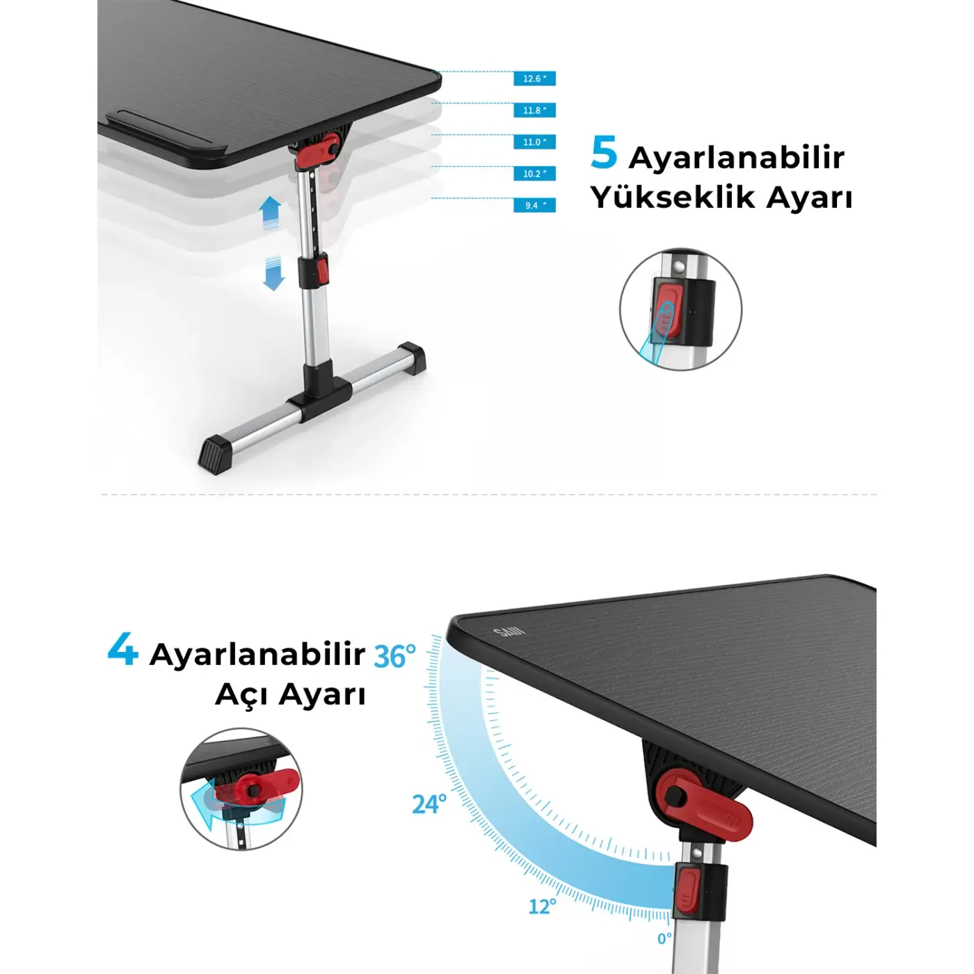 Bix Saiji A8 Ayarlanabilir USB Soğutuculu, 0-36° Laptop
