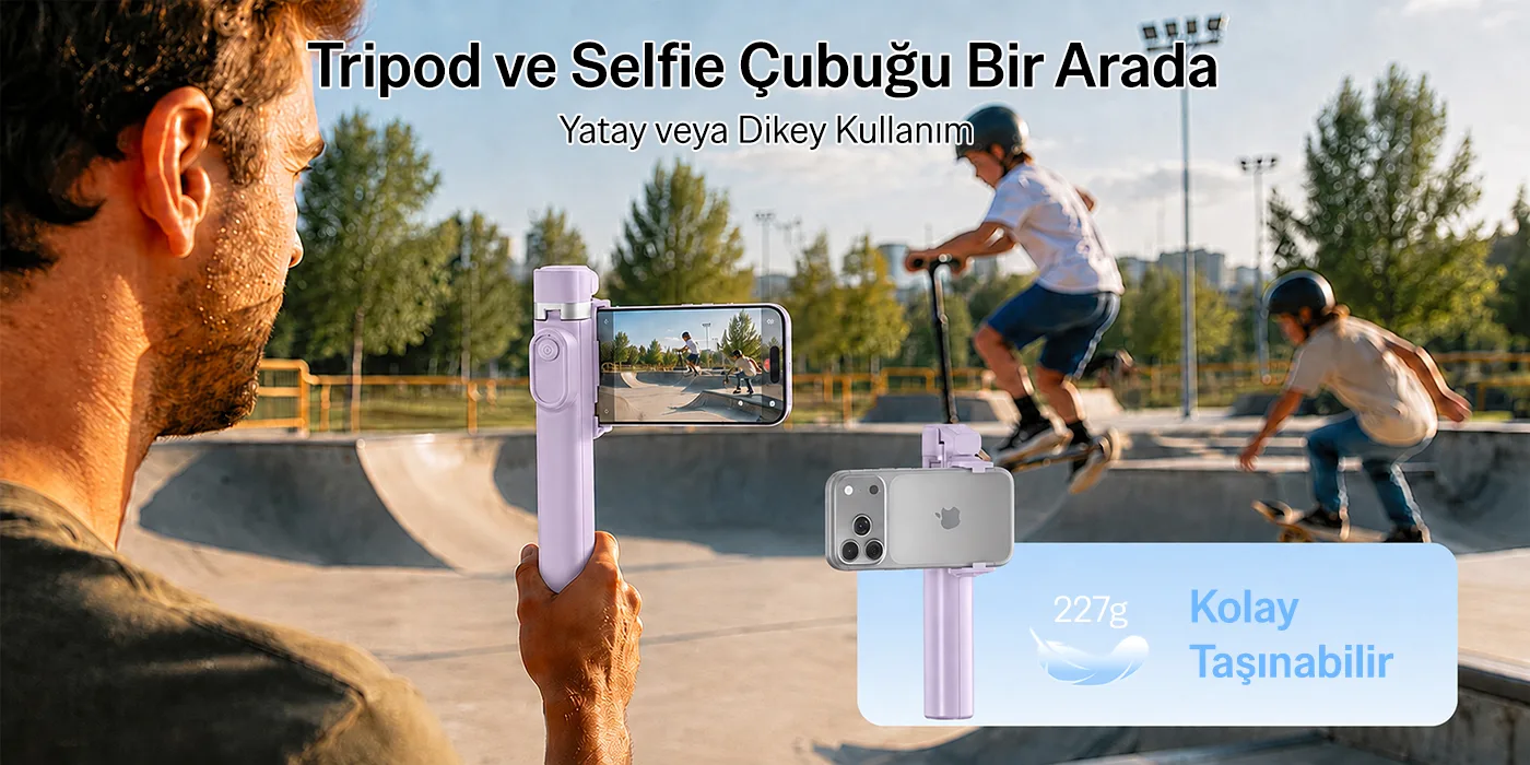 BS02 Bluetooth Kumandalı Selfie Çubuğu Tripod 140 cm