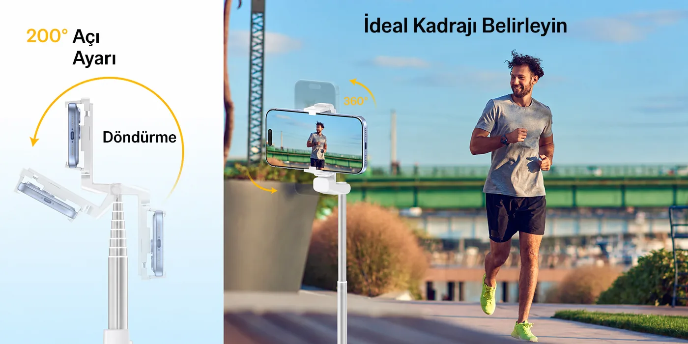 BS02 Bluetooth Kumandalı Selfie Çubuğu Tripod 140 cm