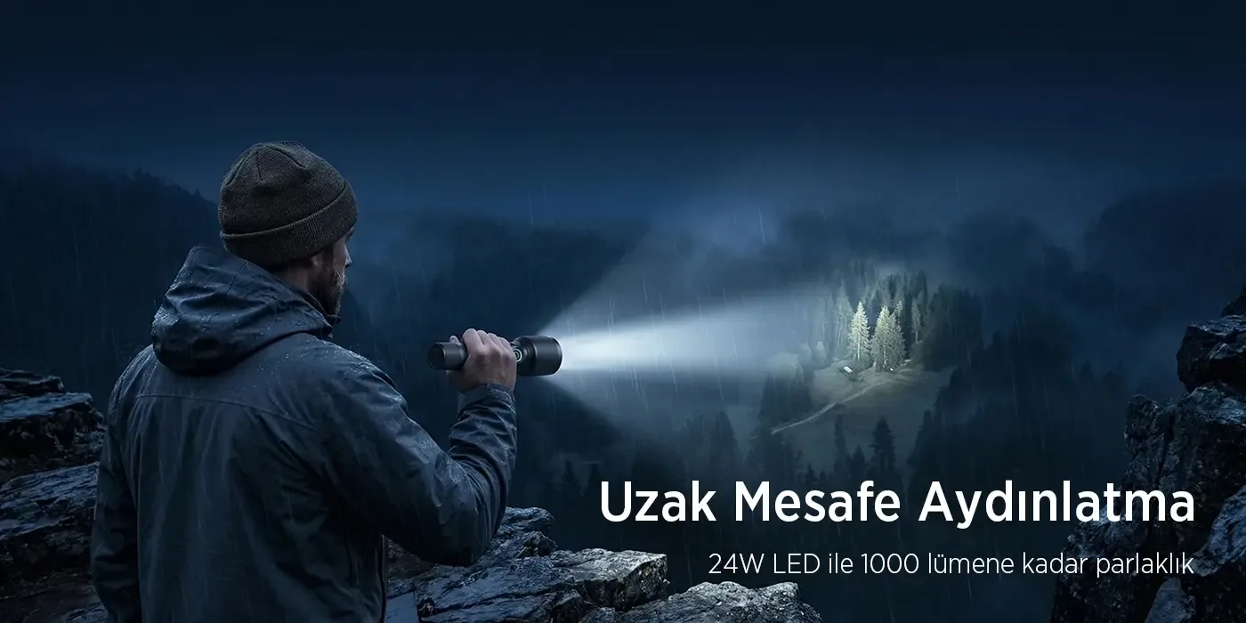 Flashlight BX2132FL 24W LED, Max. 1000 Lümen Feneri
