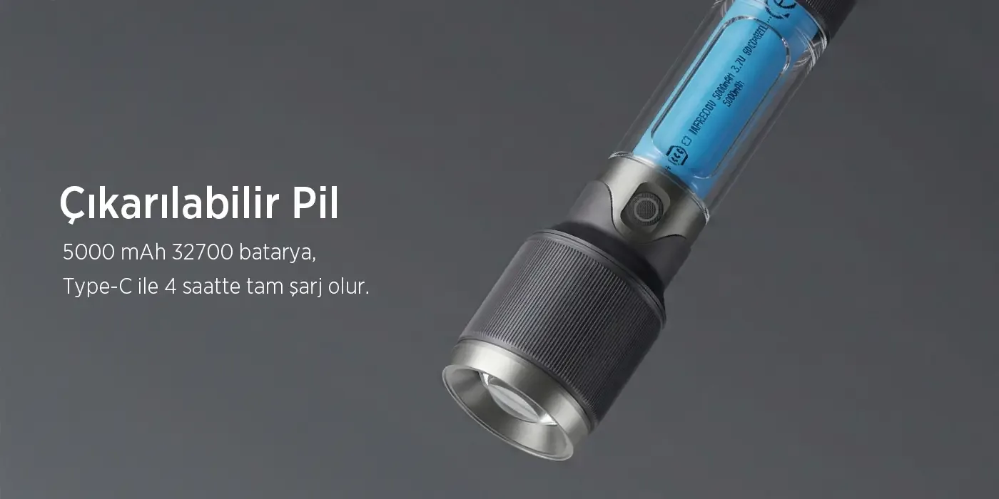 Flashlight BX2139FL 60W LED, Max. 2000 Lümen Feneri