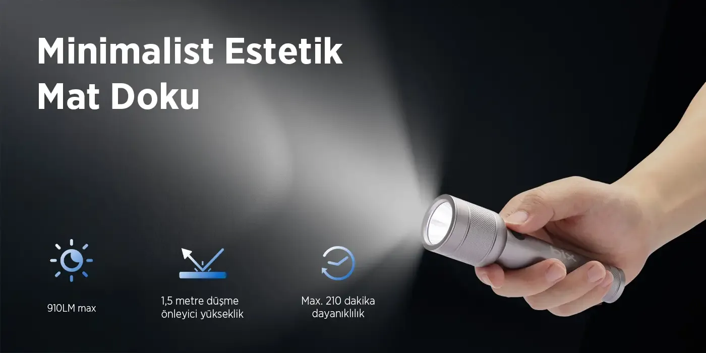 Flashlight BX2186FL 3W LED, Max. 910 Lümen Feneri