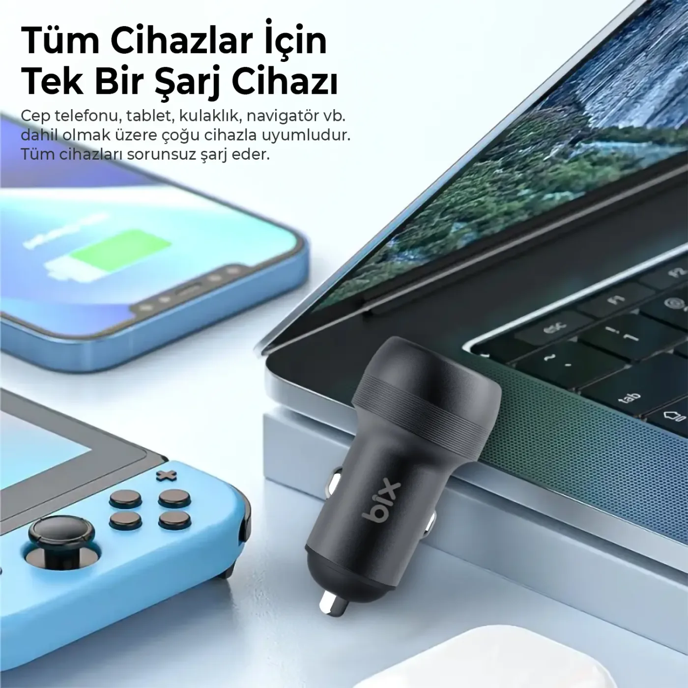 BXAC100W 100W Type-C PD 65W ve USB-A QC 35W PPS Şarj