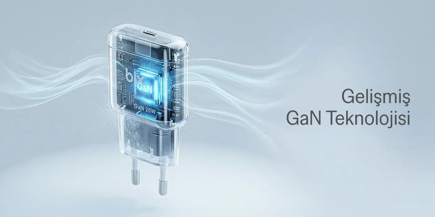 BXC20 GaN Teknolojili Type-C PD 20W Hızlı Şarj Adaptörü