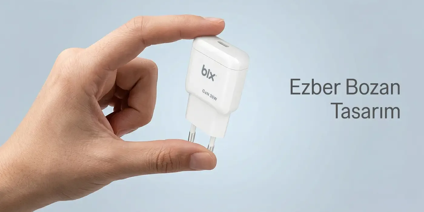 BXC30 GaN Teknolojili Type-C PD 30W Hızlı Şarj Adaptörü