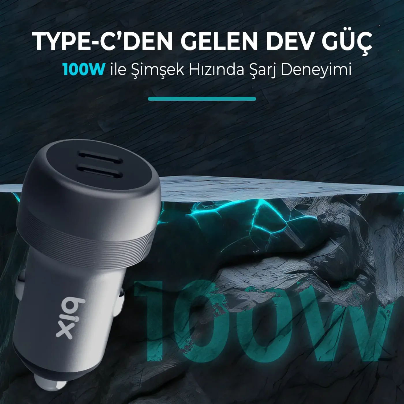 BXCC100W 100W 2*Type-C PD 3.0 Portlu PPS Destekli Şarj