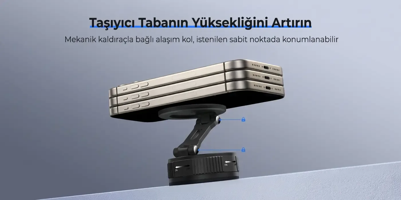 BXCH11 360° Derece Dönebilen Vakumlu Telefon Tutucu