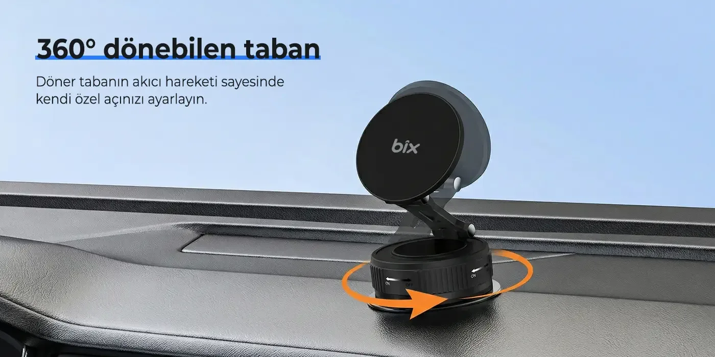 BXCH11 360° Derece Dönebilen Vakumlu Telefon Tutucu