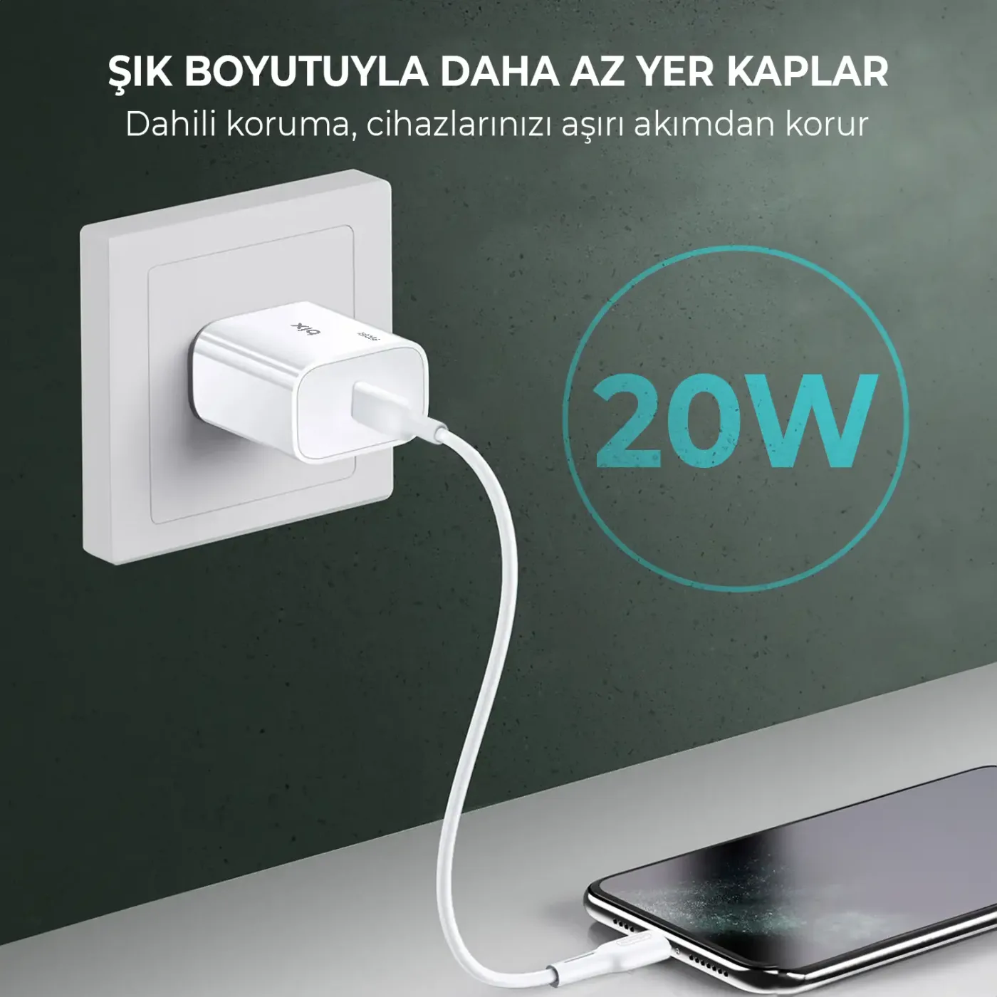 BXCL21TA 20W Type-C PD 3.0 Akım Korumalı Hızlı Şarj