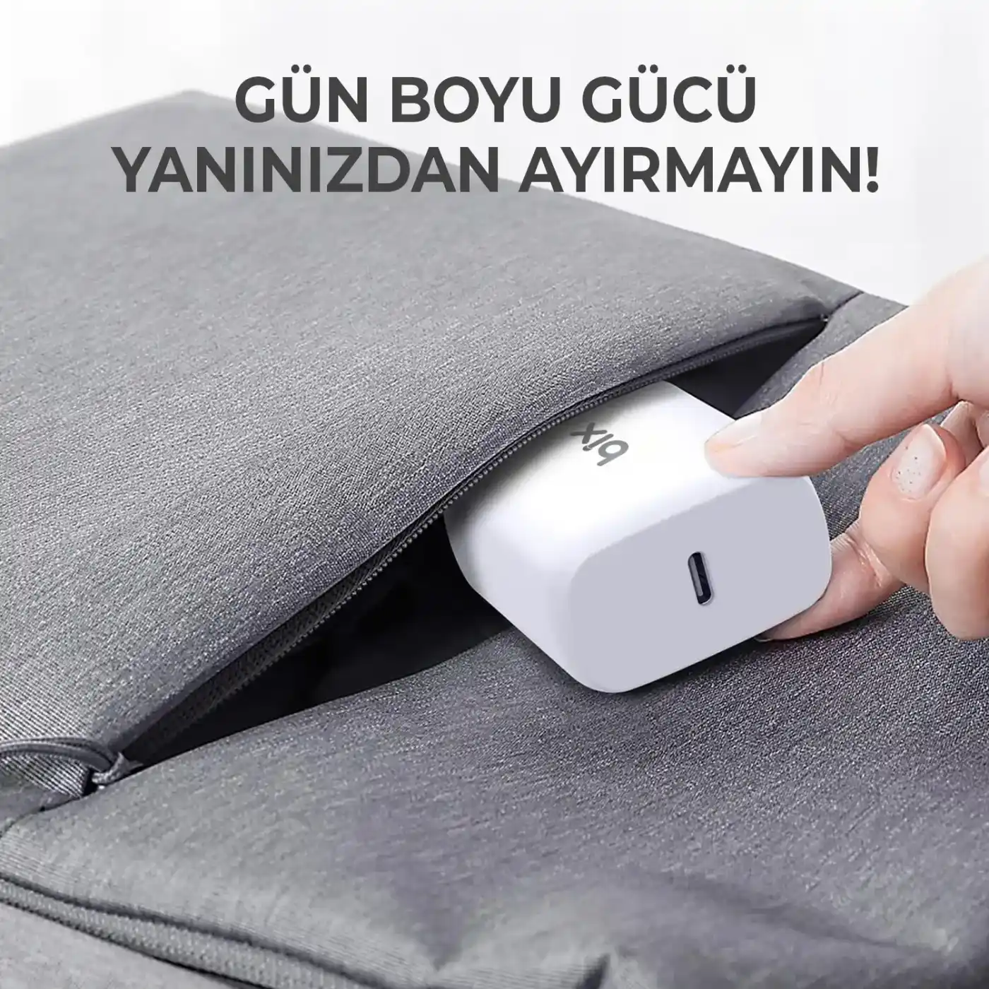 PD20TA 20W Type-C PD Hızlı Şarj Adaptörü Beyaz