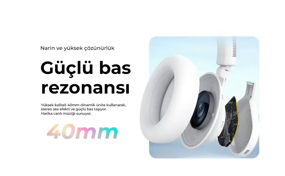 H1 ANC Soundcraft Hibrit Aktif Kulak Üstü Kulaklık