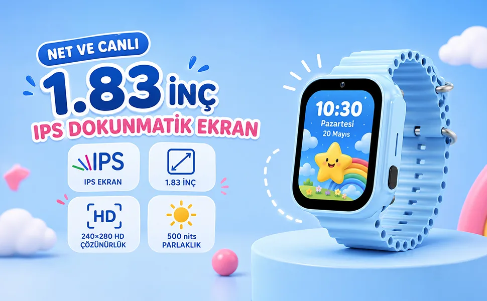Bix Kids KW01 Sim Kartlı GPS Rota Takipli Akıllı Saati