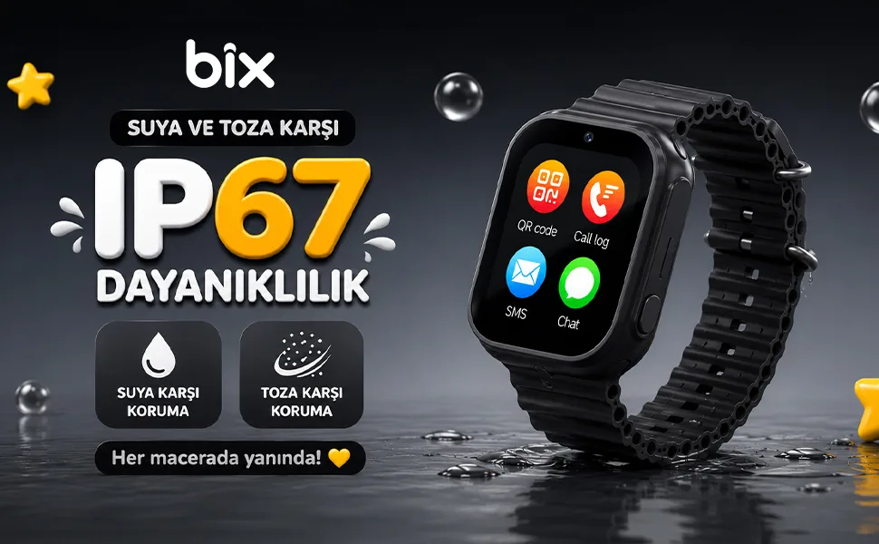 Bix Kids KW01 Sim Kartlı GPS Rota Takipli Akıllı Saati