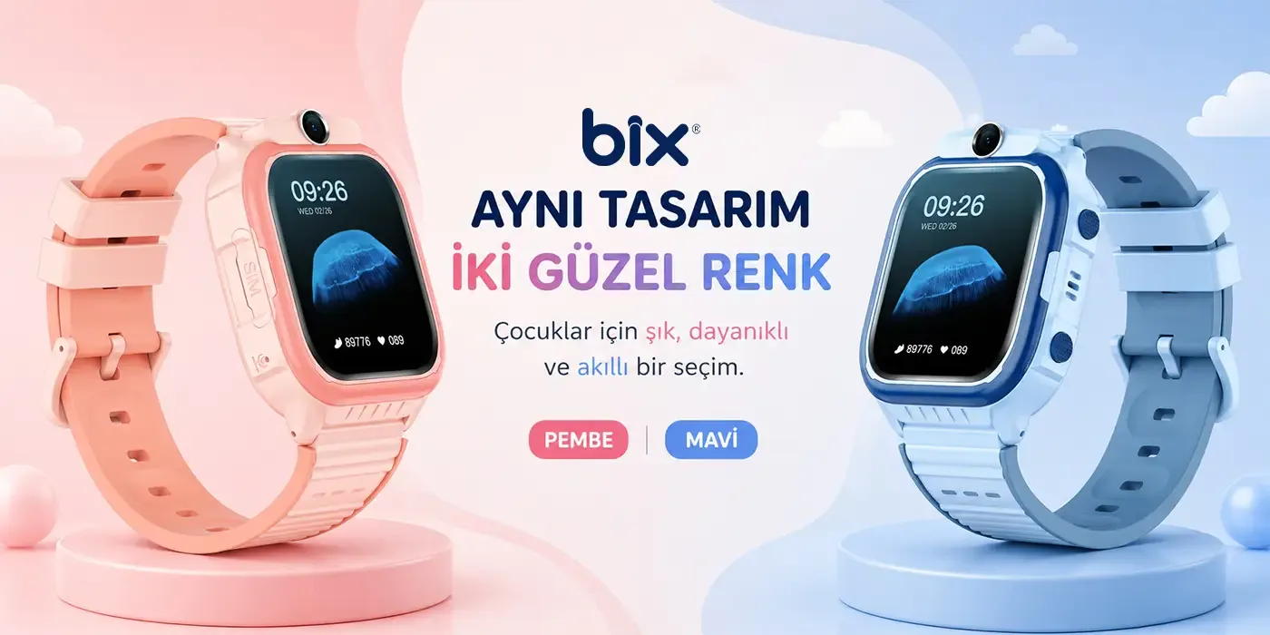 Bix Kids KW02 Sim Kartlı GPS Rota Takipli Akıllı Saati