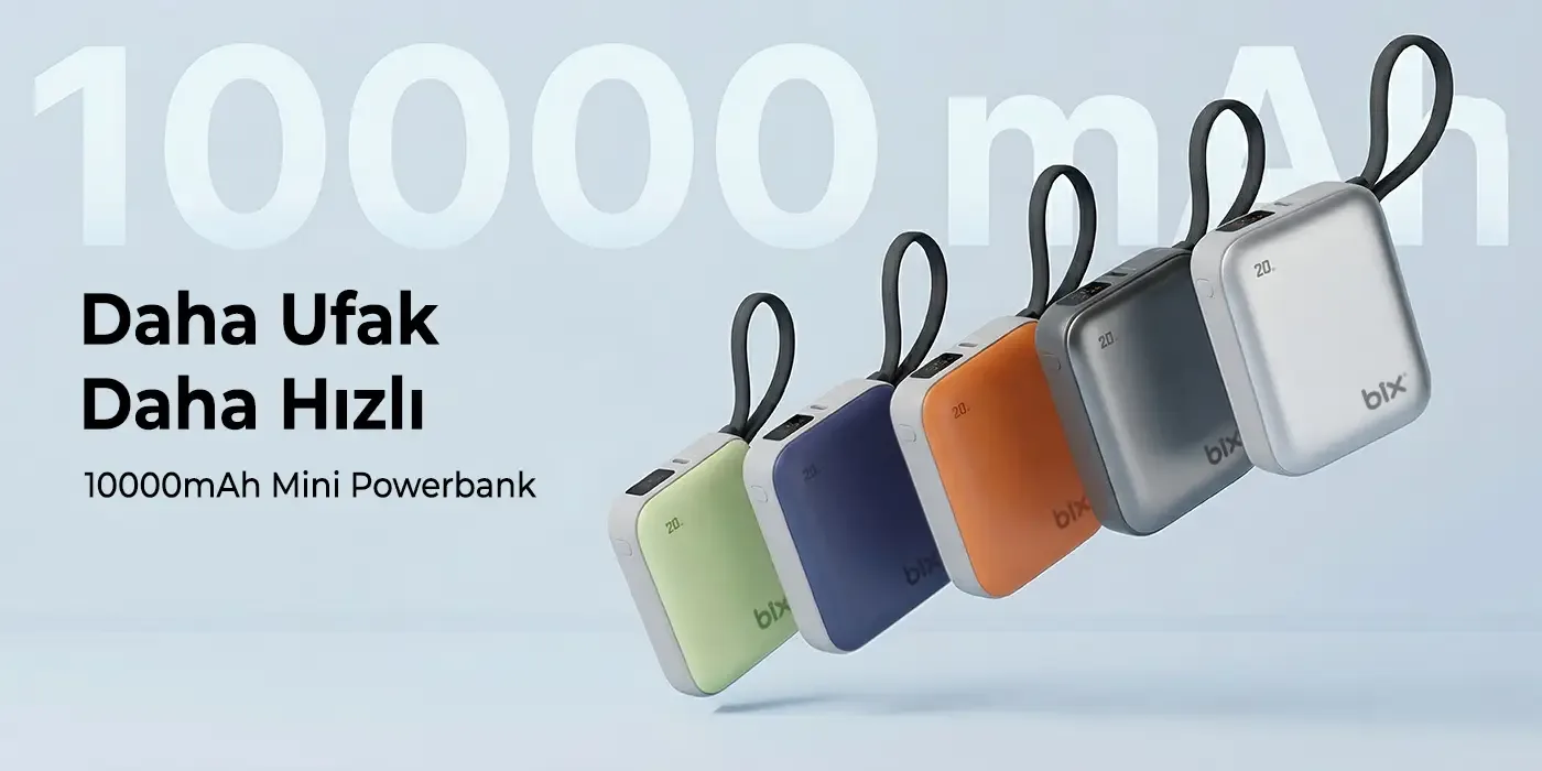 PB119 10000mAh PD 20W Cep Boyu Kompakt Tasarımlı Şarj