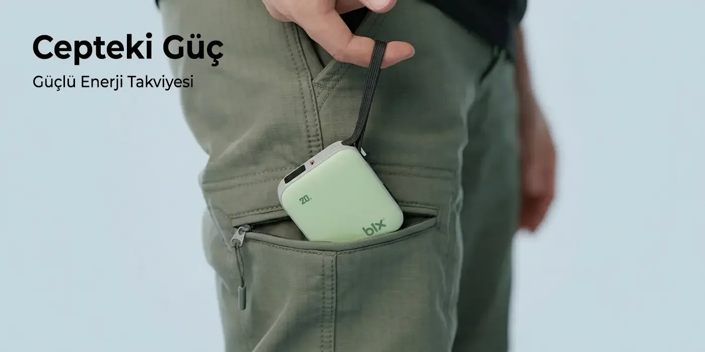 PB119 10000mAh PD 20W Cep Boyu Kompakt Tasarımlı Şarj