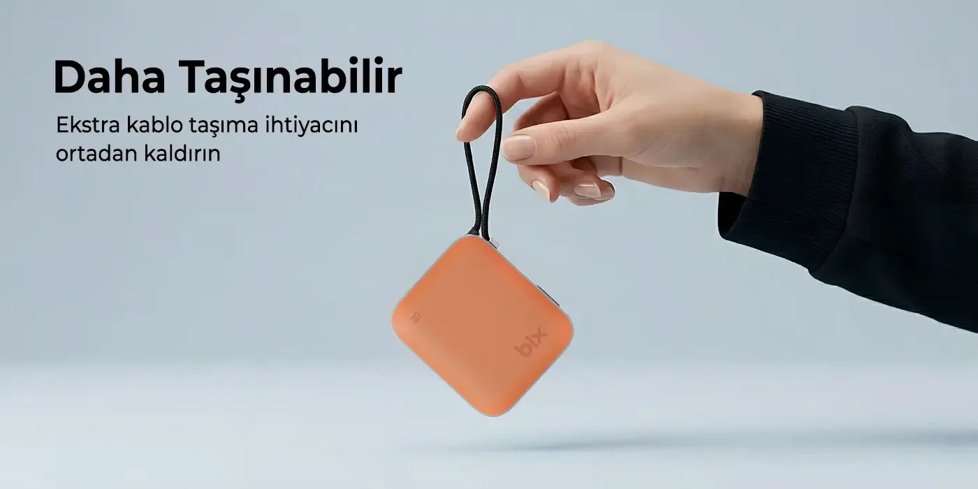PB119 10000mAh PD 20W Cep Boyu Kompakt Tasarımlı Şarj