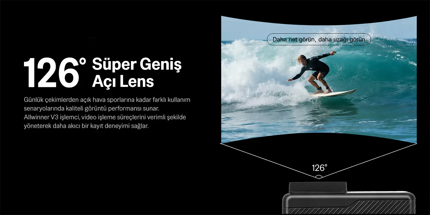 Bix Pulse 1 Wi-Fi 4K 30FPS Ultra HD Aksiyon Kamerası