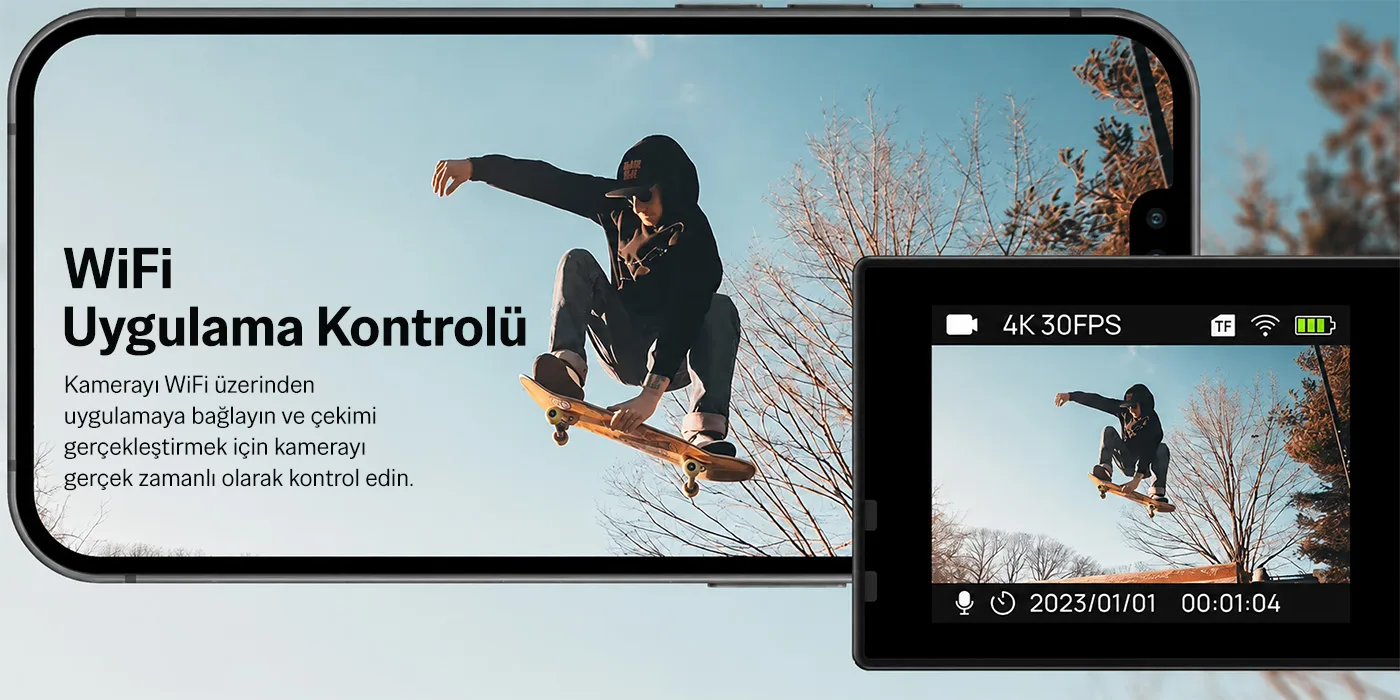 Bix Pulse 2 Wi-Fi 4K 30FPS Aksiyon Kamerası 20 MP Web
