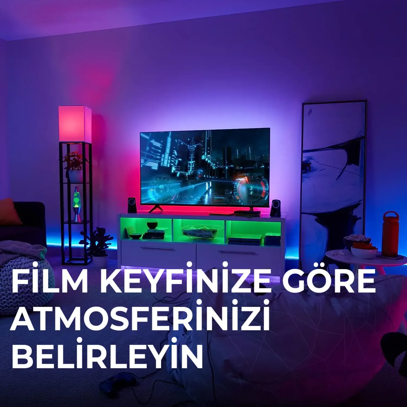 SL-01 Aura 9W Çok Renkli RGB WiFi-Bluetooth Akıllı