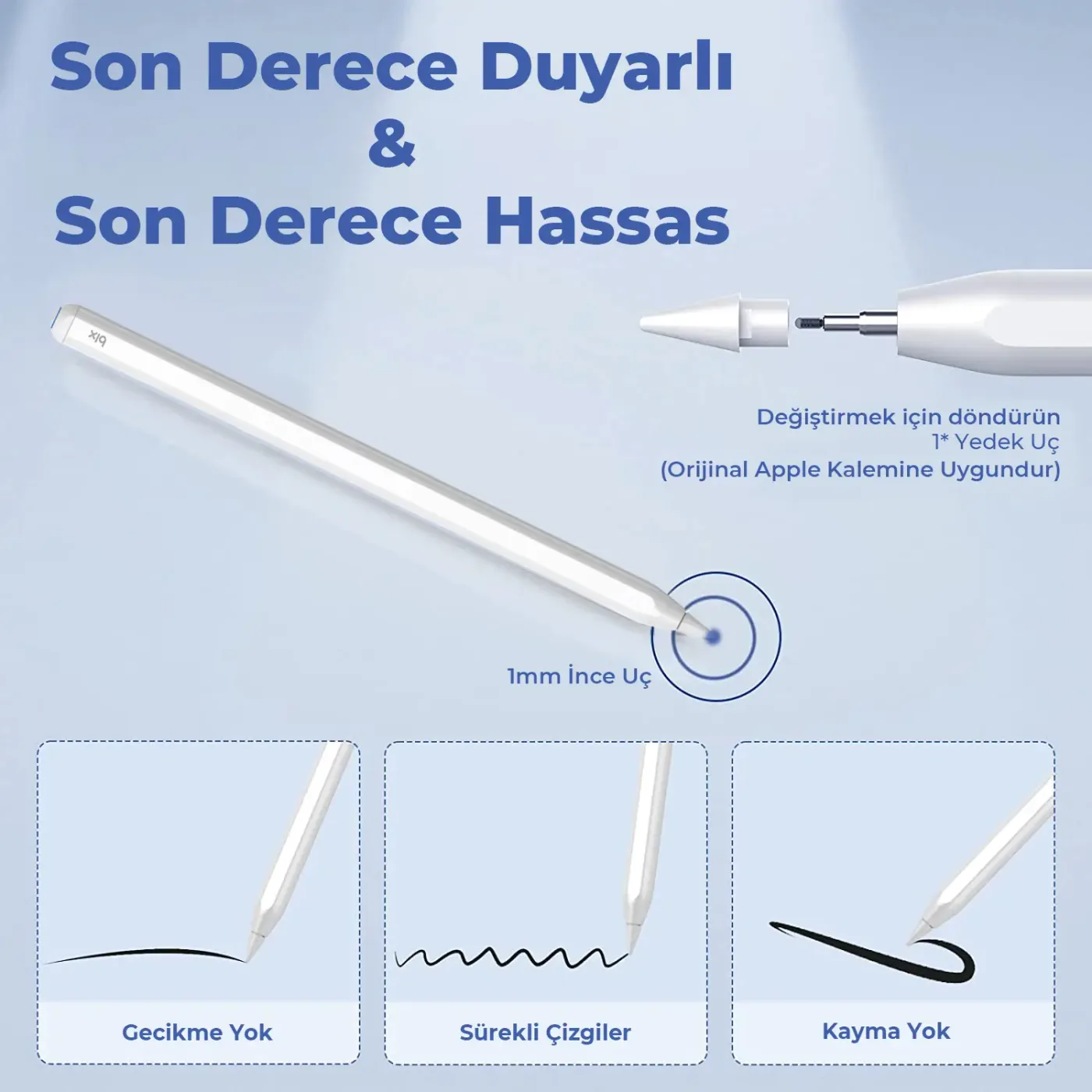TR-BIX SP01 Bluetooth Stylus Pen Manyetik/Eğim Kalemi