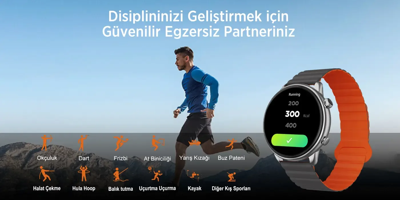 SW02AI 1.43” AMOLED Ekran, Bluetooth 5.2 Akıllı Saat