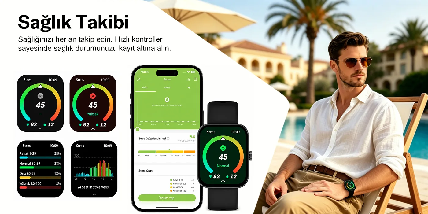 SW04 Bluetooth Arama Destekli 1.83” HD Akıllı Saat