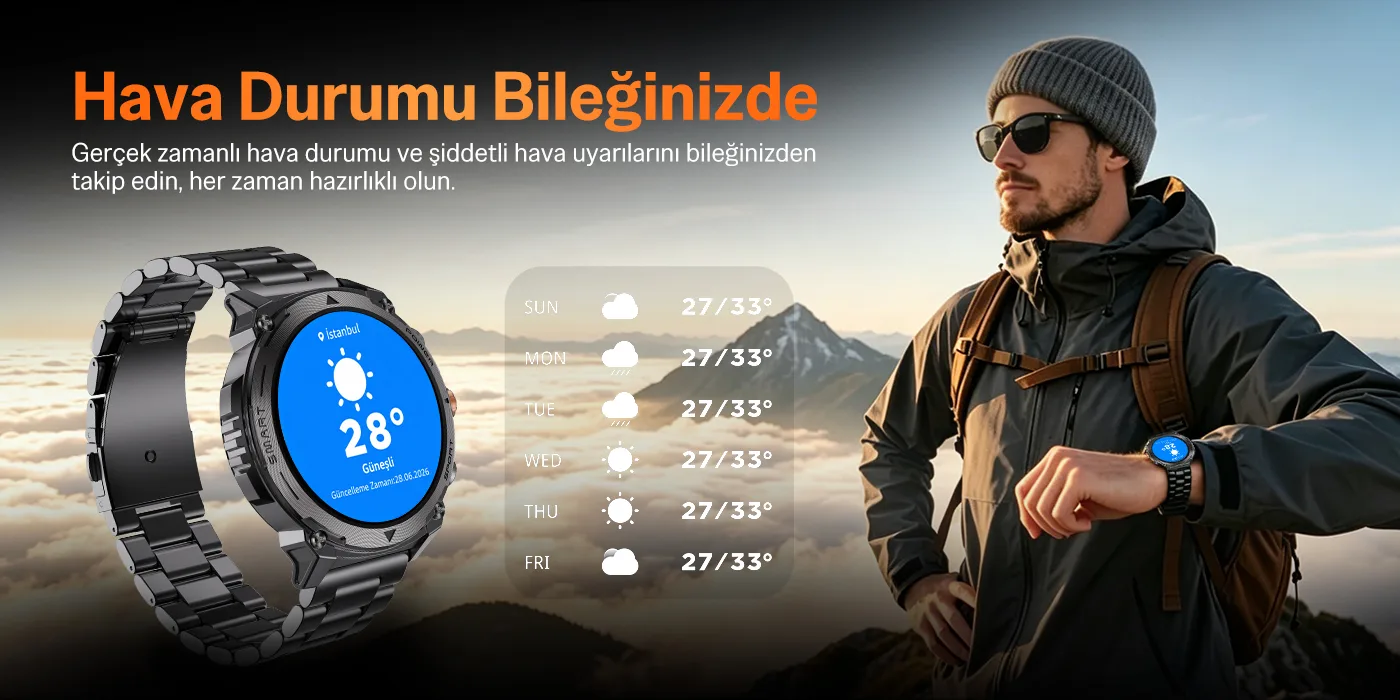 SW05 Metal Çerçeveli 1.43” AMOLED Ekran Akıllı Saat