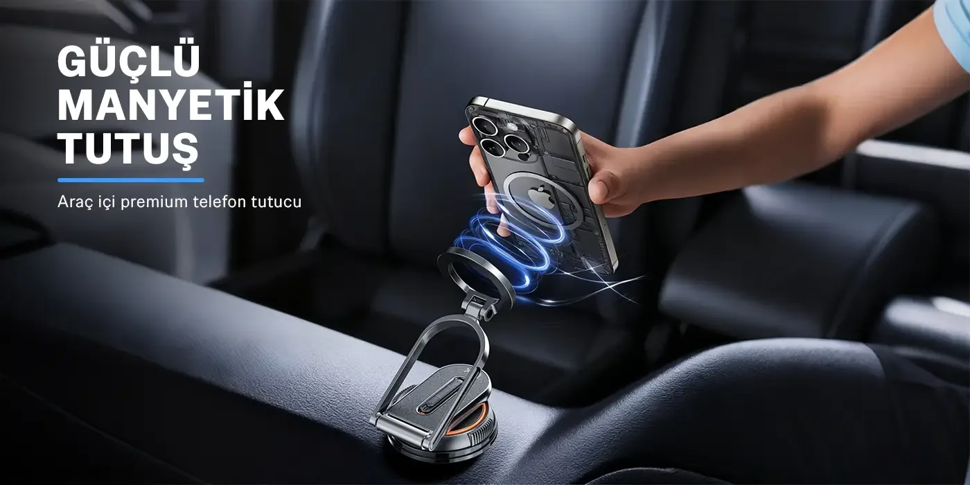 TCH02 Güçlü Vakum Özellikli 360° Araç Telefon Tutucu