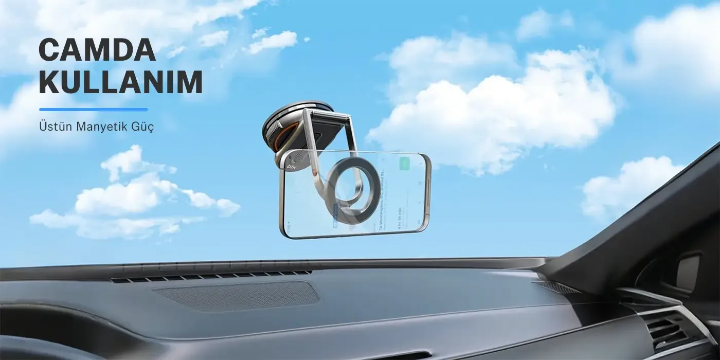TCH02 Güçlü Vakum Özellikli 360° Araç Telefon Tutucu