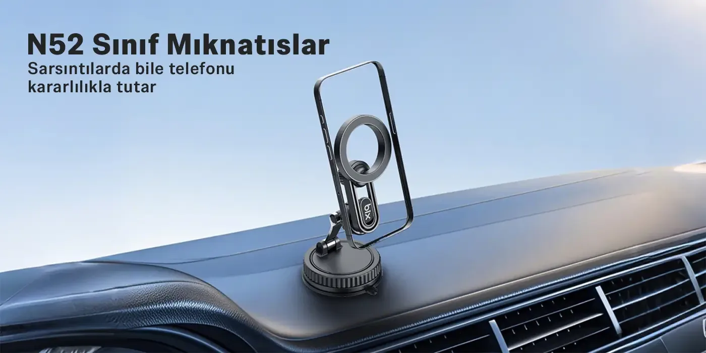 TCH04 Güçlü Vakum Özellikli 360° Araç Telefon Tutucu