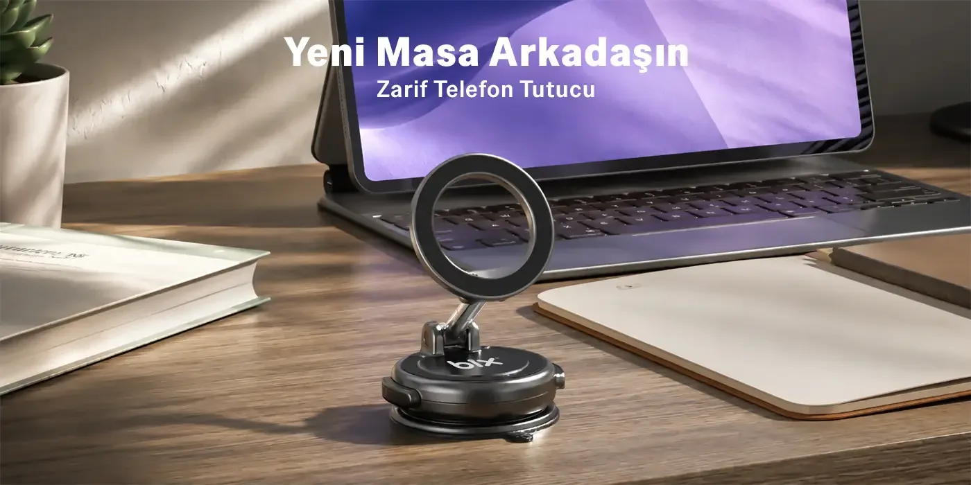 TCH05 360° Derece Dönebilen Vakumlu Telefon Tutucu