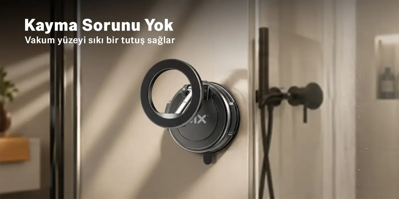 TCH05 360° Derece Dönebilen Vakumlu Telefon Tutucu