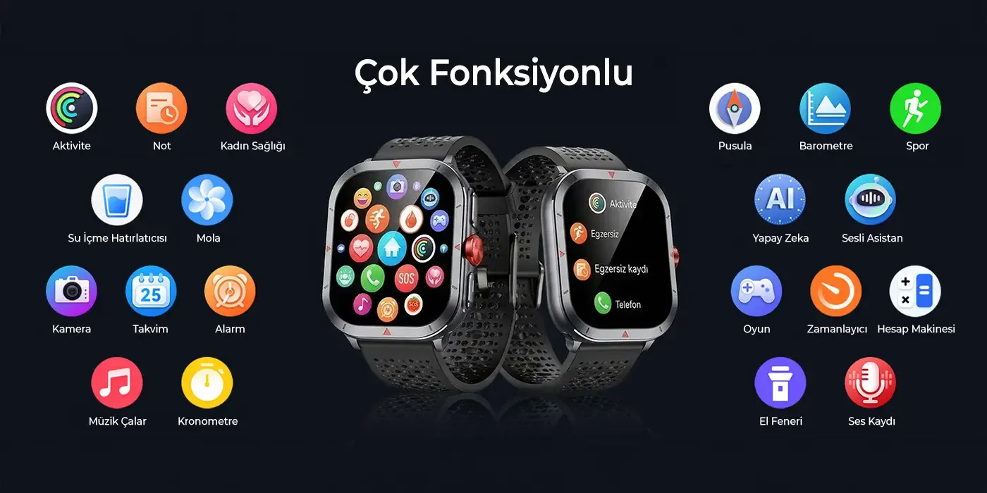 TSW5 53mm Super Retina 2.01” AMOLED GPS Akıllı Saat