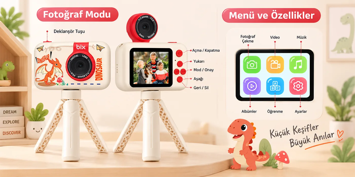 Bix Kids X101 Full HD 1080P 2.4” Ekranlı Kamerası