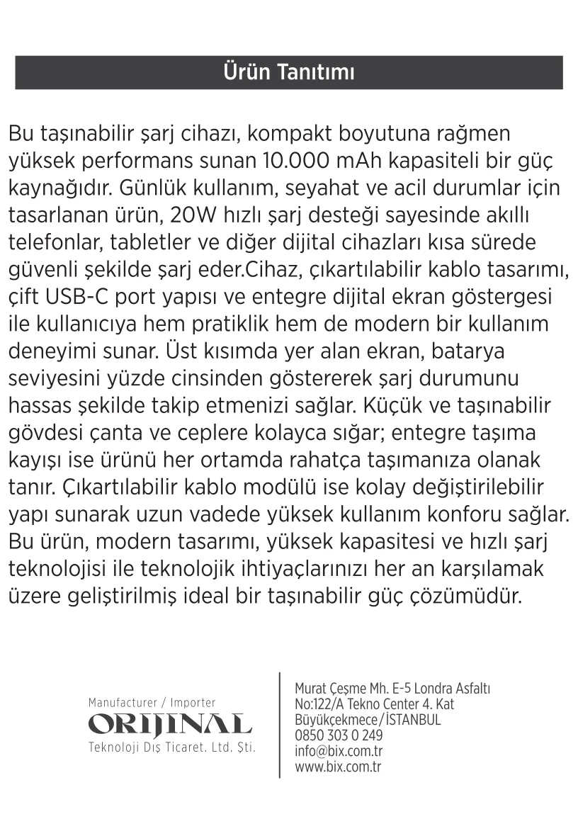 PB119 10000mAh PD 20W Cep Boyu Kompakt Tasarımlı Şarj kullanım kılavuzu — sayfa 2