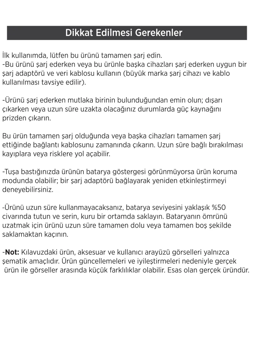 PB119 10000mAh PD 20W Cep Boyu Kompakt Tasarımlı Şarj kullanım kılavuzu — sayfa 7