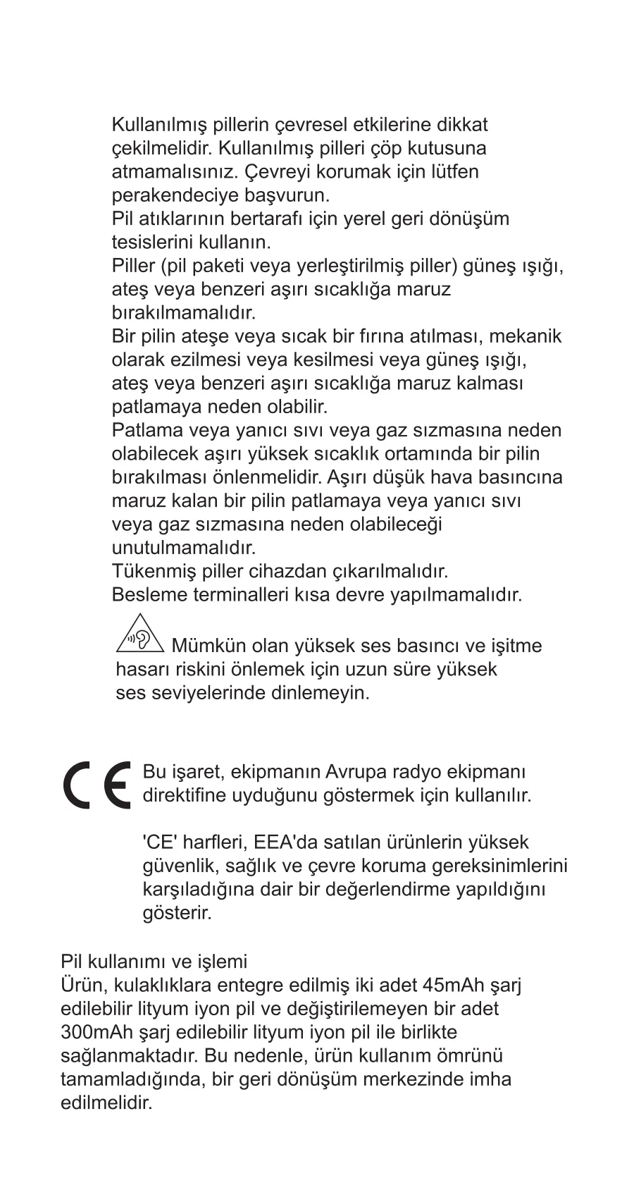 TW2 Soundcraft 13mm Dinamik Sürücülü Kulak içi Kulaklık kullanım kılavuzu — sayfa 2