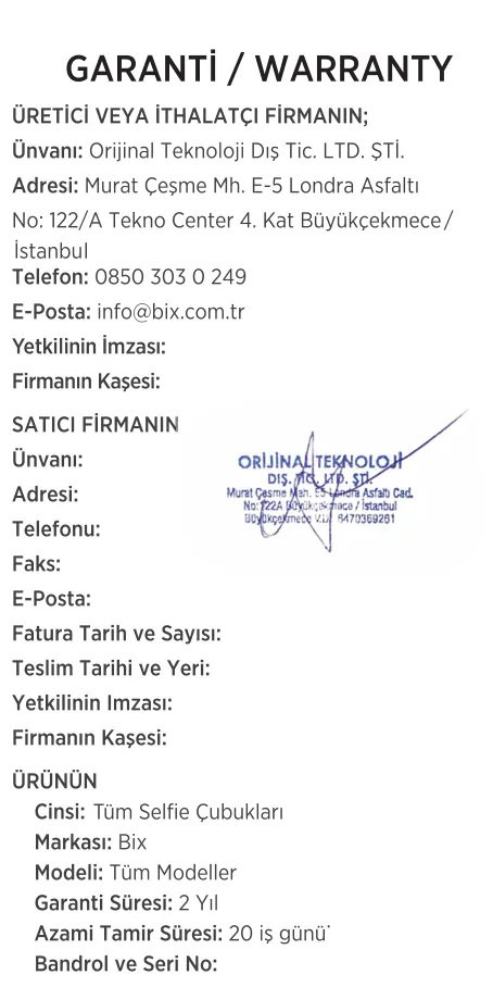 BS03 MagSafe Uyumlu Manyetik Selfie Çubuğu Tripod kullanım kılavuzu — sayfa 11