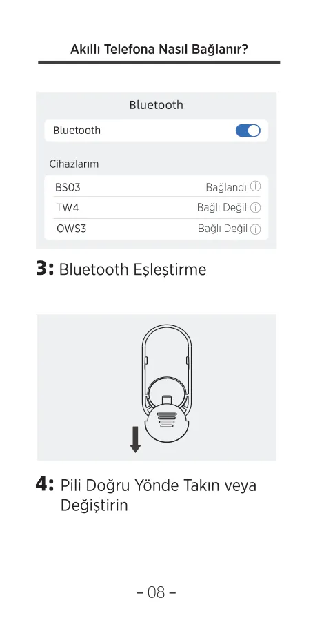 BS03 MagSafe Uyumlu Manyetik Selfie Çubuğu Tripod kullanım kılavuzu — sayfa 9