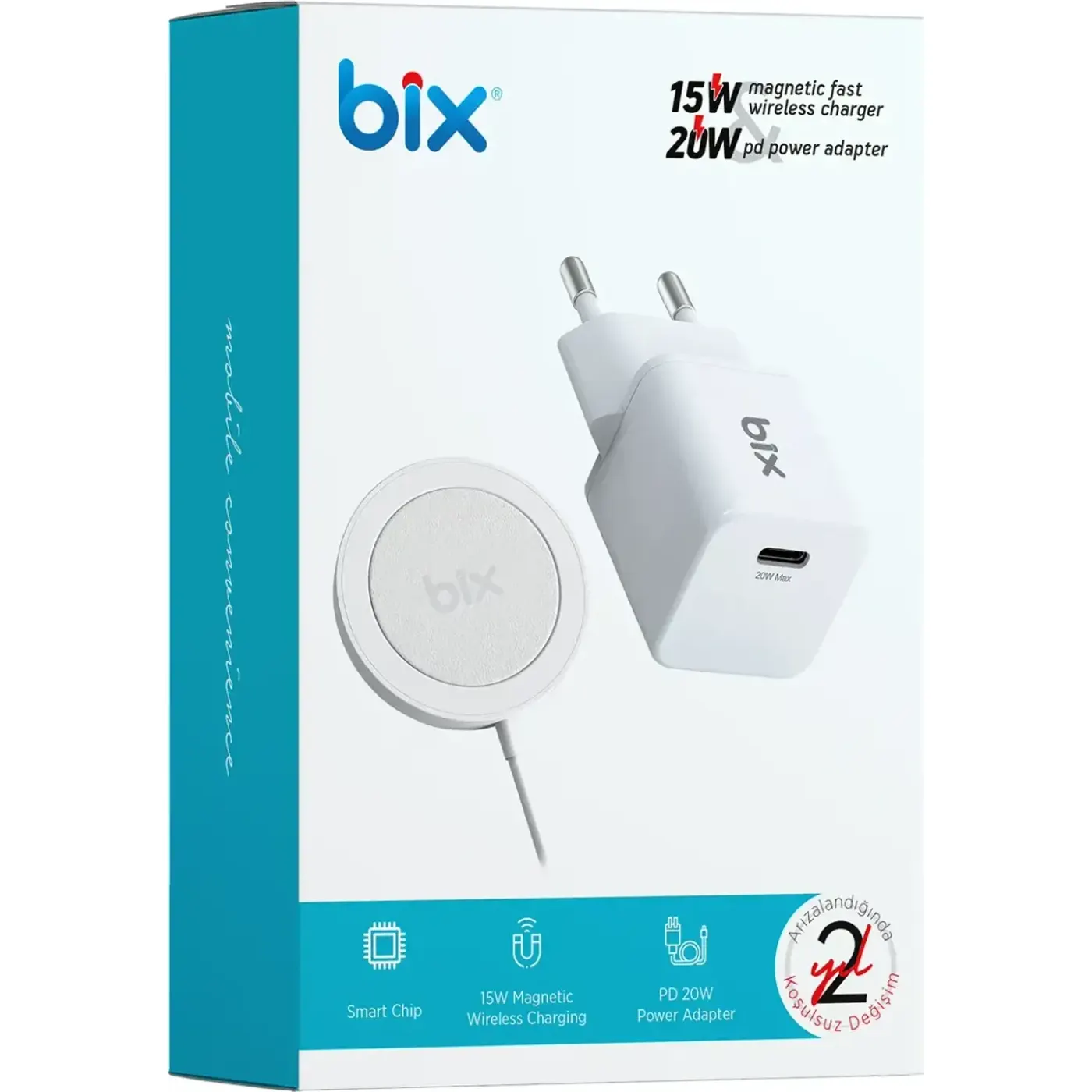 BXMG20 15W Manyetik Kablosuz Şarj Cihazı ve 20W GaN — görsel 5