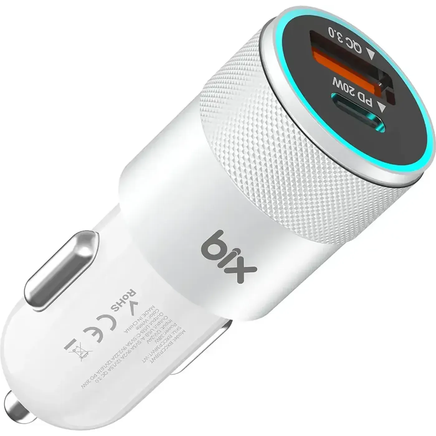 BXCCP38WT 38W USB QC 3.0 18W ve Type-C PD 20W Çift Şarj
