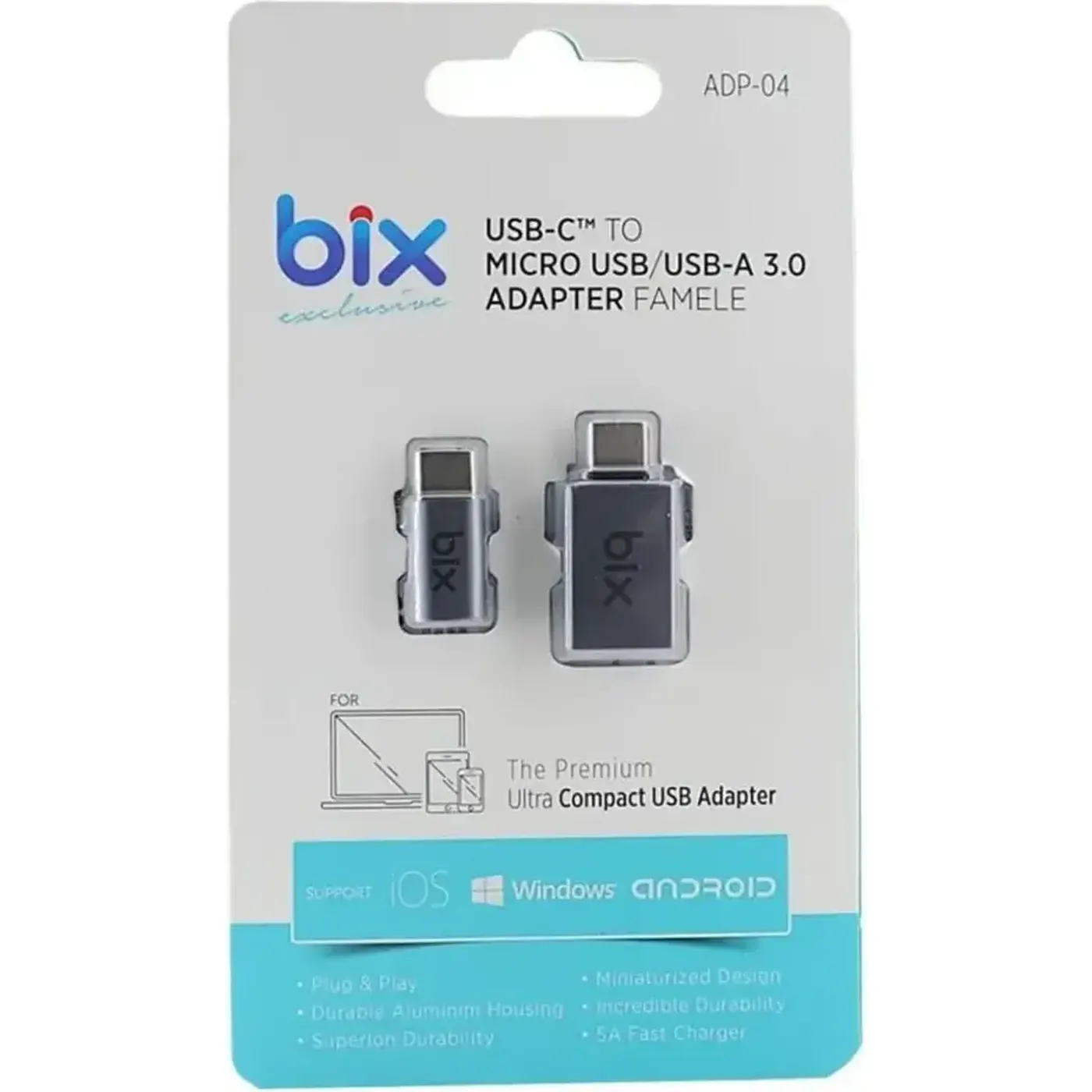 ADP-04 Type-C to Micro USB ve USB 3.0 Dönüştürücü — görsel 4