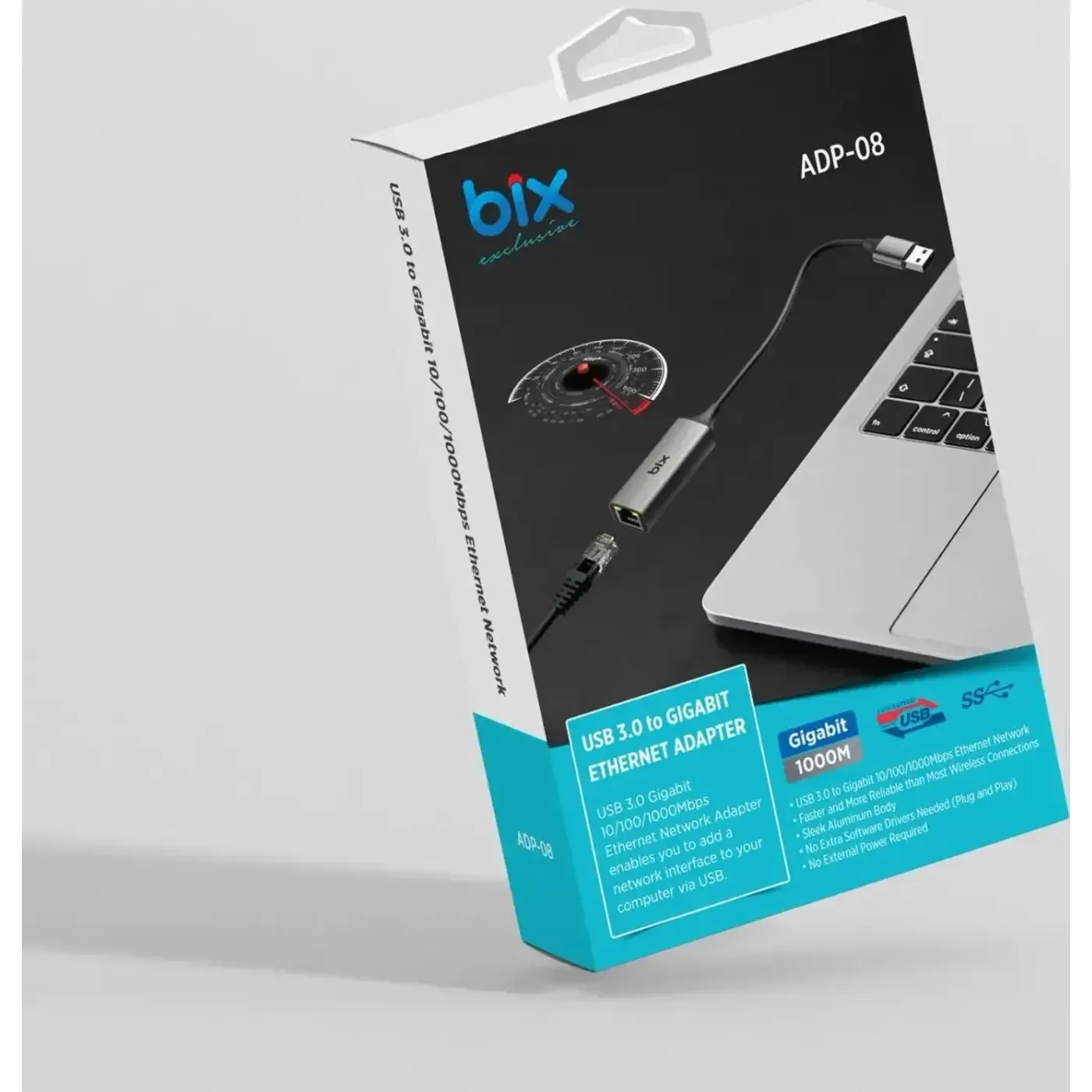 ADP-08 USB 3.0 Gigabit Ethernet Dönüştürücü Adaptör — görsel 4