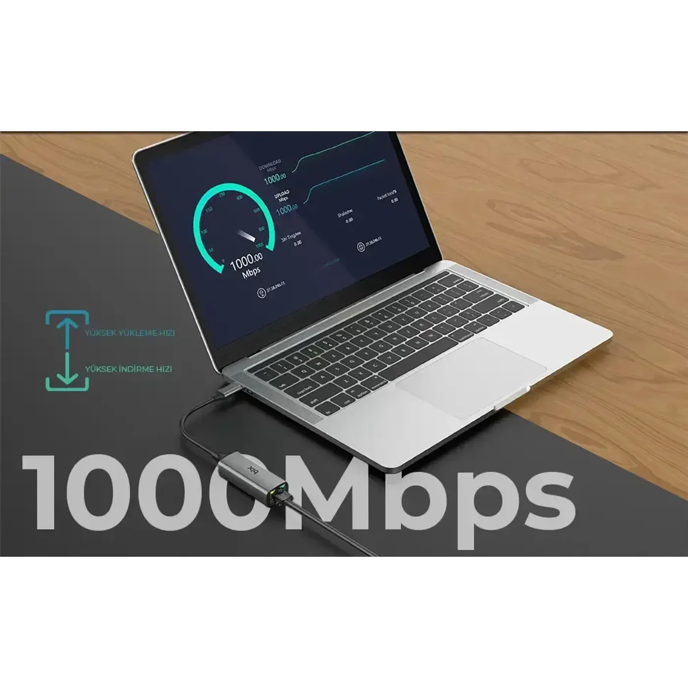 ADP-09 Type-C 3.1 Gigabit Ethernet Dönüştürücü Adaptör — görsel 2