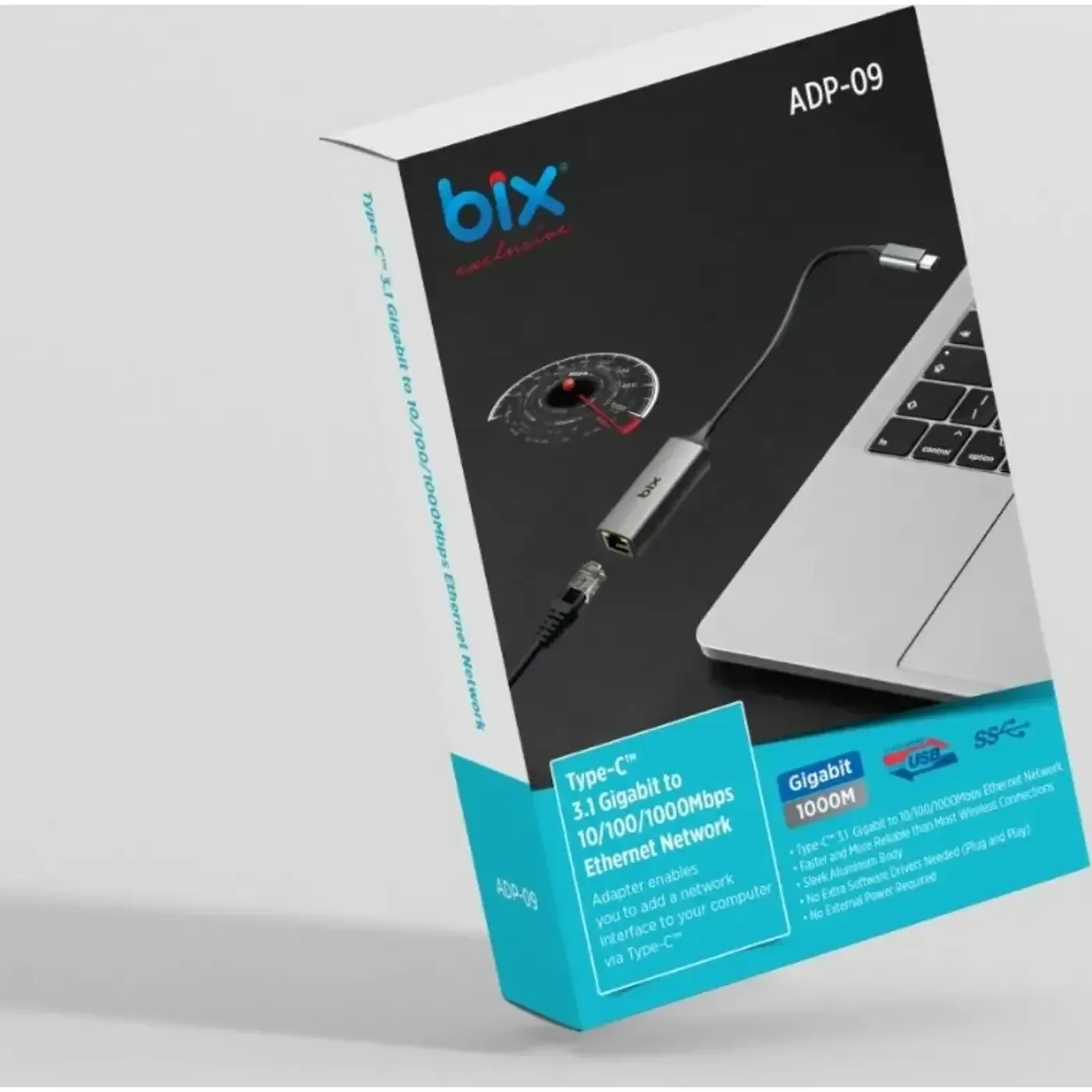 ADP-09 Type-C 3.1 Gigabit Ethernet Dönüştürücü Adaptör — görsel 4