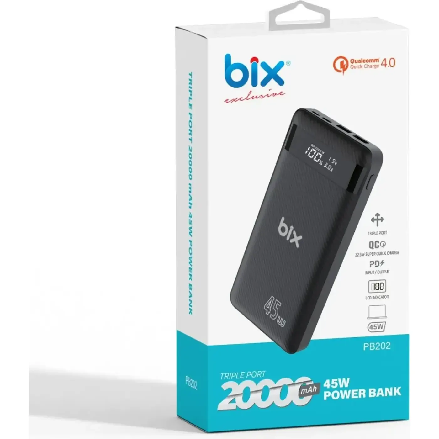 PB202 20000mAh 45W PD Laptop Şarj Edebilen Üç PowerBank — görsel 4