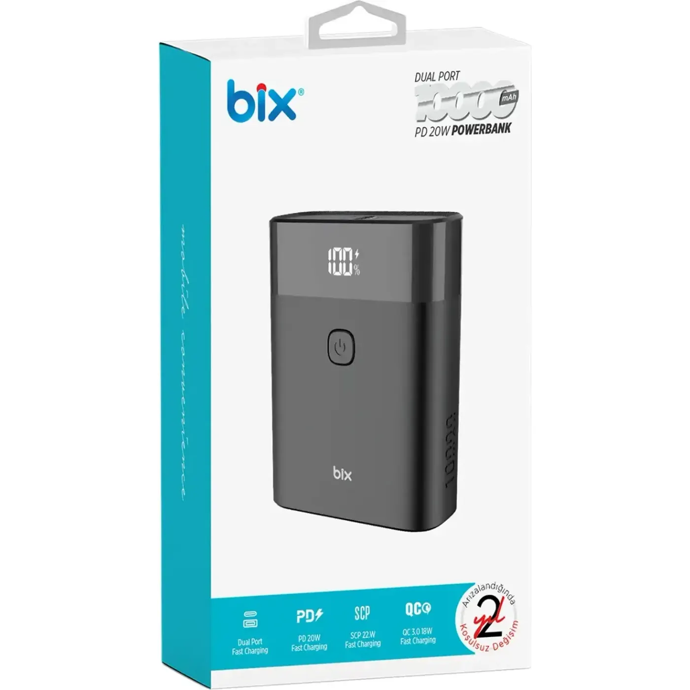 PB20W 10000mAh 20W Type-C ve USB-A SCP 22.5W QC 3.0 18W — görsel 4