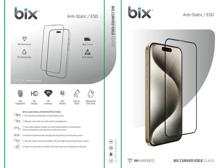 Bix Big Curved Edge Glass – 9H Sertlikte Koruyucu — görsel 2